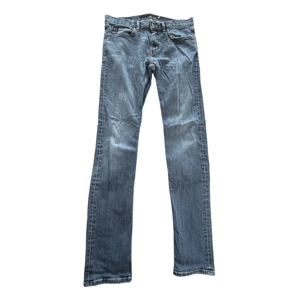 Banana Republic Rapid Movement Jeans Mens FITS 33x33 Slim Straight Blue Denim